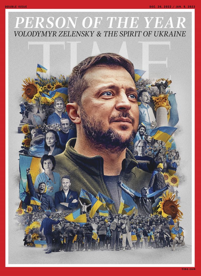 TIME Person of the Year 2022: Volodymyr Zelensky & the Spirit of Ukraine (Source: TIME)