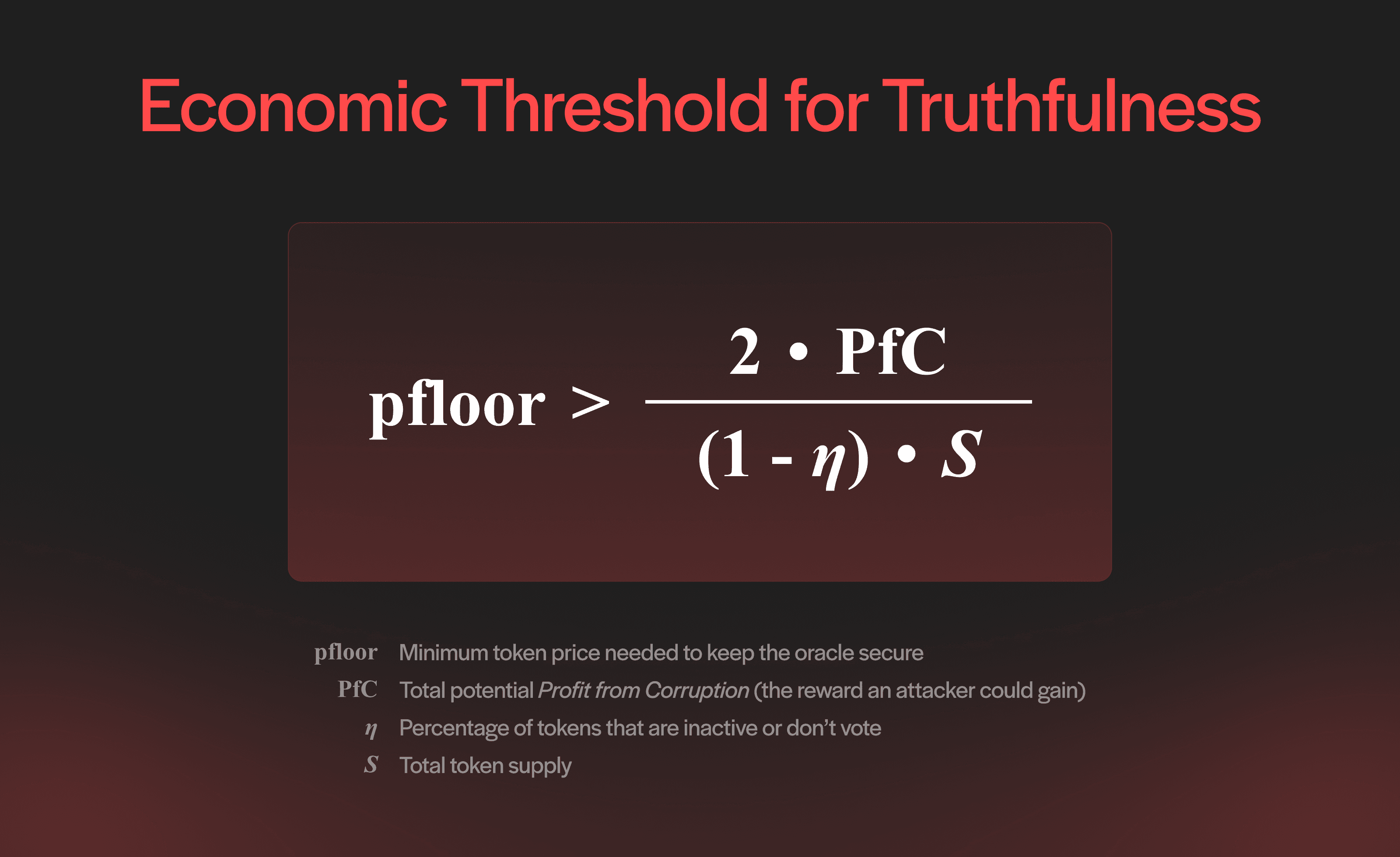 UMA’s economic design creates a truth-telling equilibrium.