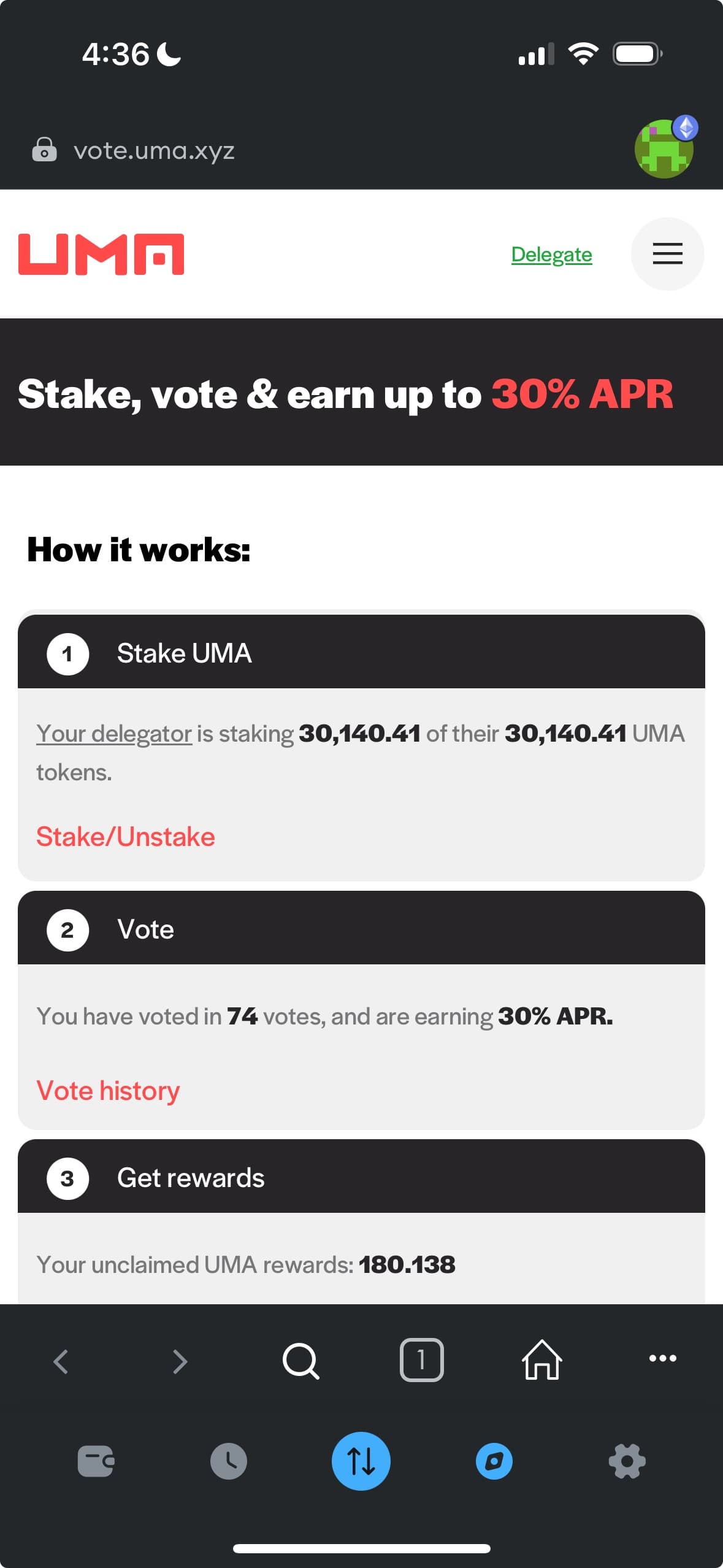 You can vote on mobile devices.